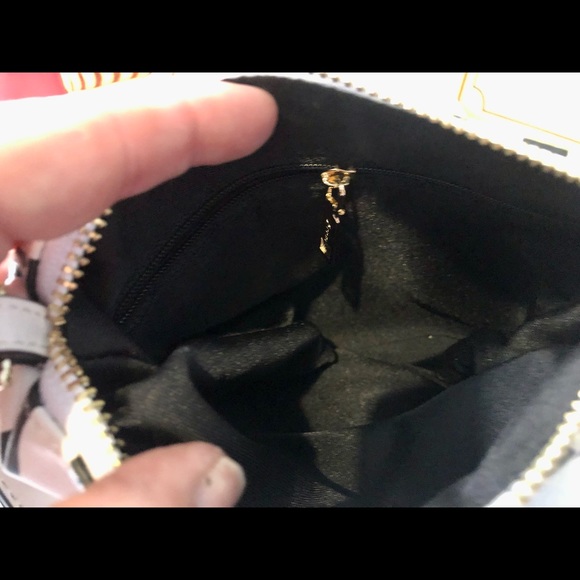 Heart Handbag Matching Coin Purse Leather NIB Set Red Black Gold White - Picture 8 of 16